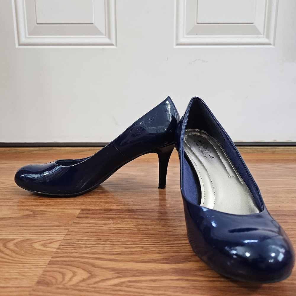 Comfort Plus Navy Heels